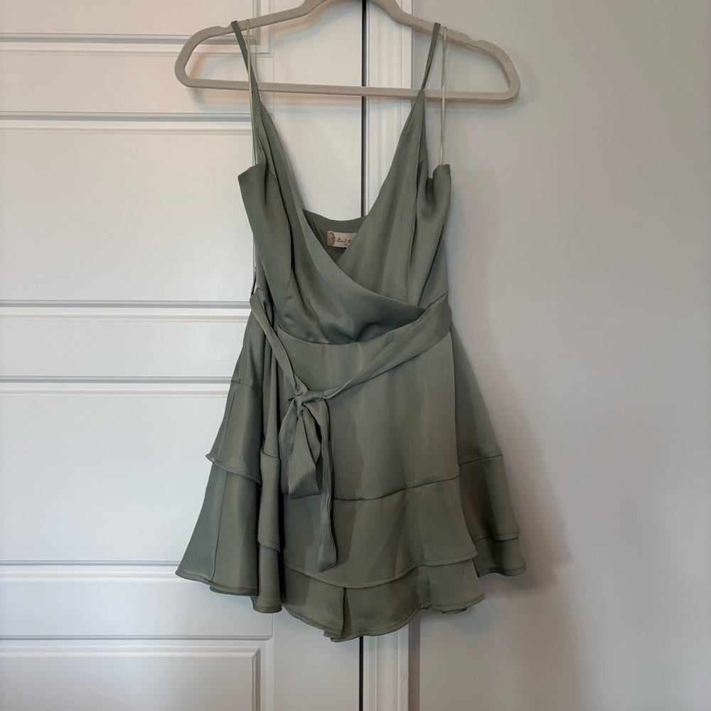 Sage Green Wrap Dress